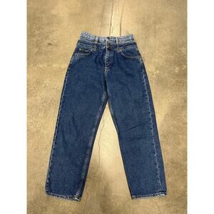 Sandro Double Waist Waistband Jeans Womens 36 " Waist Blue‎ Mom High Rise